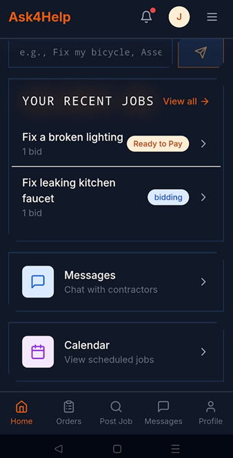 Ask4Help app screenshot